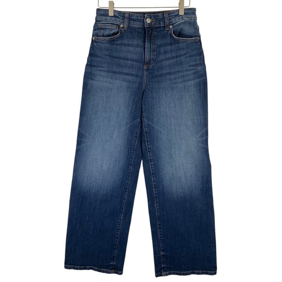 Joe Fresh Denim Jeans 5 pockets high rise wide leg sz 28 - Picture 3 of 14